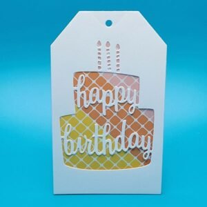 Happy Birthday Cake Gift Tag Image