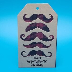 Fan-Tache-Tic Mustaches Birthday Gift Tag Image