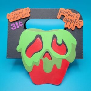 Poison Apple Bag Topper, Halloween Bag Topper, Crafty Bech, Halloween Gift Bag Toppers