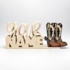 Personalized Namelet name plate with cowboy boots SideKick
