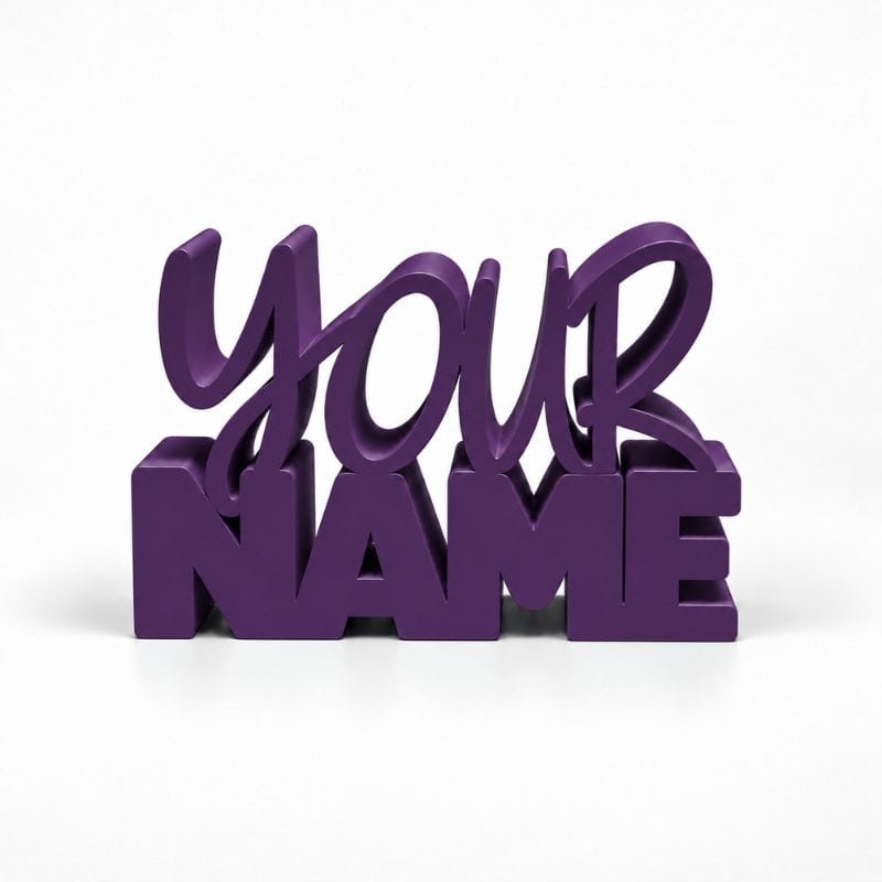 Indigo Purple Personalized Namelet name plate desk sign
