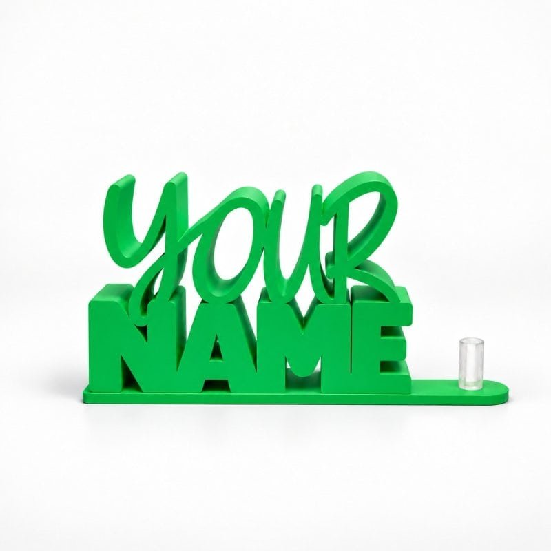 Bambu Green Personalized Namelet name plate desk sign with interchangeable SideKick holder