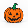 Jack-o-lantern SideKick for personalized Halloween Namelet name plate