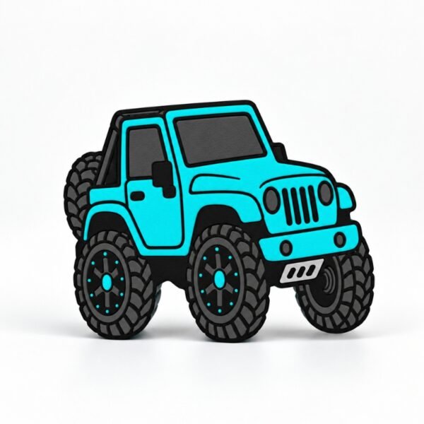 Turquoise Off Road 4x4 SideKick for personalized Namelet name plate desk sign