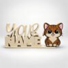 Personalized Namelet name plate with Kitty Cat SideKick
