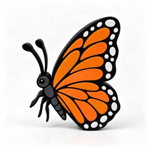 Orange Butterfly SideKick for personalized Namelet name plate