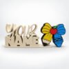 Personalized Namelet name plate with Pencil Crayon Bow