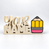 Personalized Namelet name plate with chunky pencil