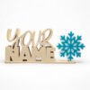 Personalized Namelet name plate with Snowflake SideKick