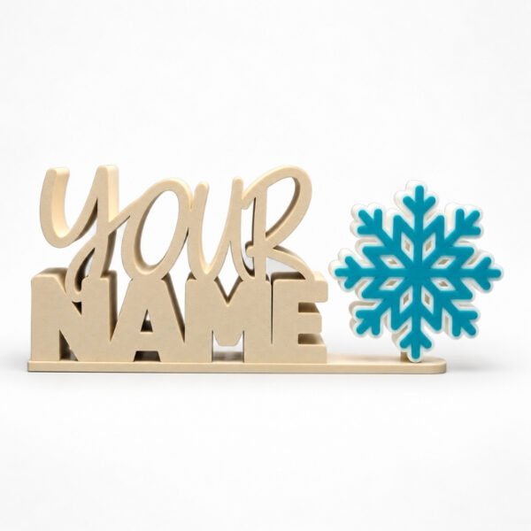 Personalized Namelet name plate with Snowflake SideKick