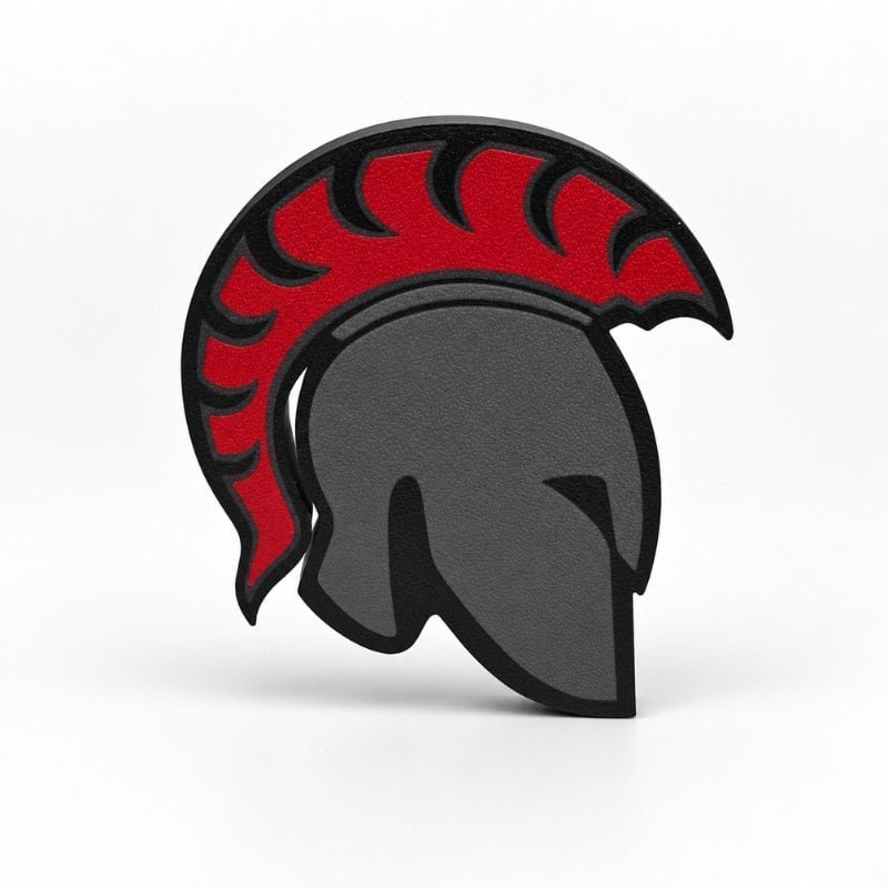 Trojan helmet SideKick for personalized Namelet name plate desk sign