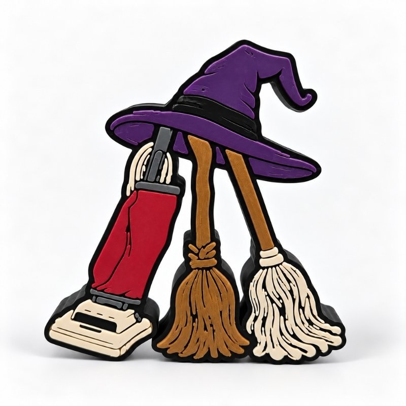 Witch Brooms Sidekick for personalized Namelet name plate