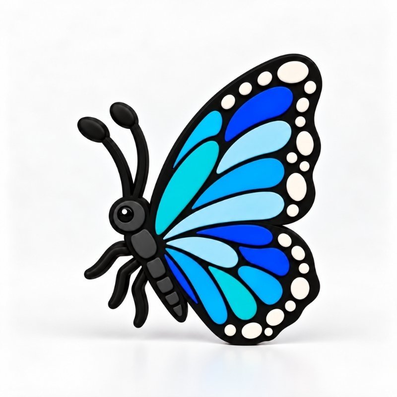 Azure Butterfly Sidekick for personalized Namelet name plate