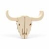 Bull Skull Sidekick Ivory Bull Skull Sidekick featuring a longhorn skull with curved horns and detailed cutouts, a 3D printed interchangeable accessory for Embellish Queen Namelets.