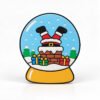 Chimney Santa Snow Globe SideKick for personalized Namelet name plate