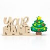 Personalized Namelet name plate with Christmas Tree