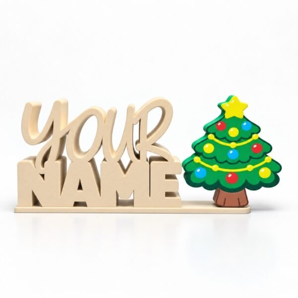 Personalized Namelet name plate with Christmas Tree