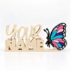 Personalized Namelet name plate with Confetti Butterfly SideKick