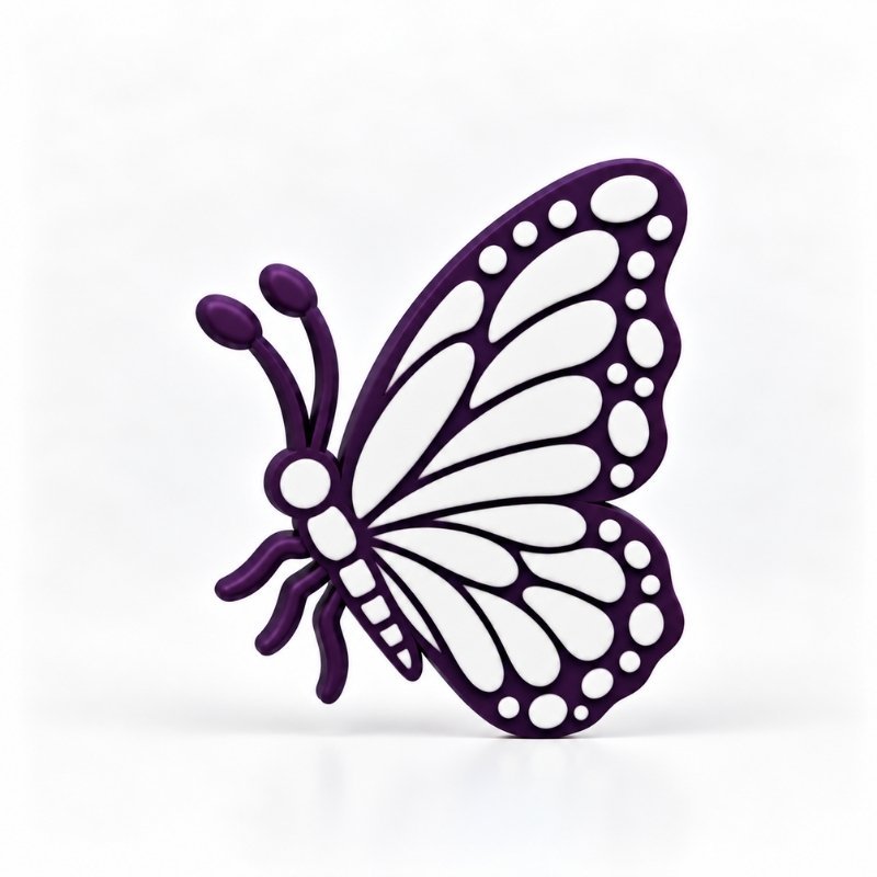 Indigo Butterfly SideKick for personalized Namelet name plate