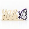 Personalized Namelet name plate with Indigo Butterfly SideKick