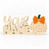 Personalized Namelet name plate with Spotted Pumpkin SideKick