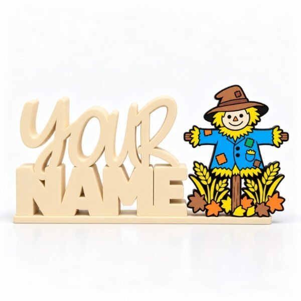 Personalized Namelet name plate with Scarecrow Sidekick