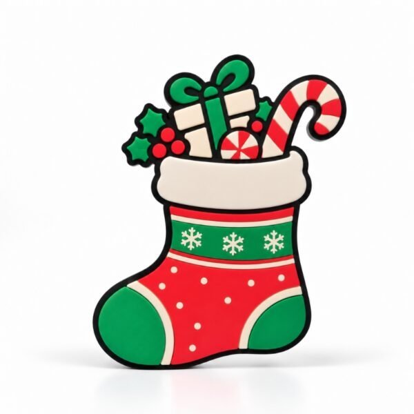 Christmas Stocking SideKick Christmas Stocking filled with presents, candy canes and peppermint candies for personalized Namelet name plate
