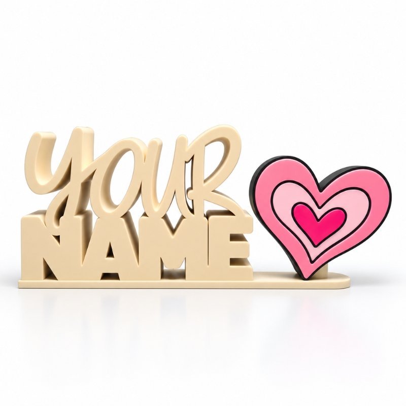 Sweetheart Trio SideKick Personalized Namelet name plate with Sweetheart Trio SideKick