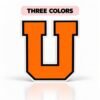 Varsity Letter SideKick Orange and black two-color Varsity Letter U SideKick featuring a bold orange letter with black outline, customizable for Embellish Queen Namelets.
