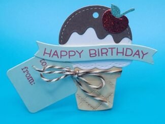 Happy Birthday Ice Creem Cone Gift Tag Happy Birthday Ice Creem Cone Gift Tag Image