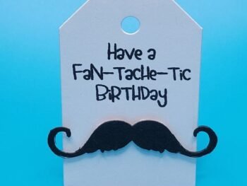 Fan-Tache-Tic Mustache Birthday Gift Tag Fan-Tache-Tic Mustache Birthday Gift Tag Image
