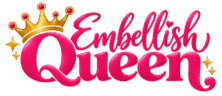 Embellish Queen Logo with Crown and Accent Stars